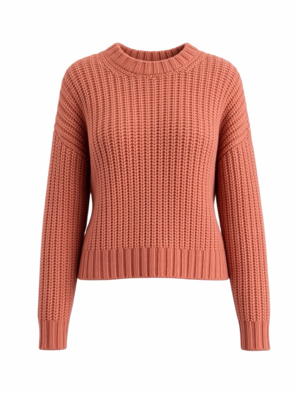 American Eagle Outfitters Chunky Crewneck Sweater - Terracotta